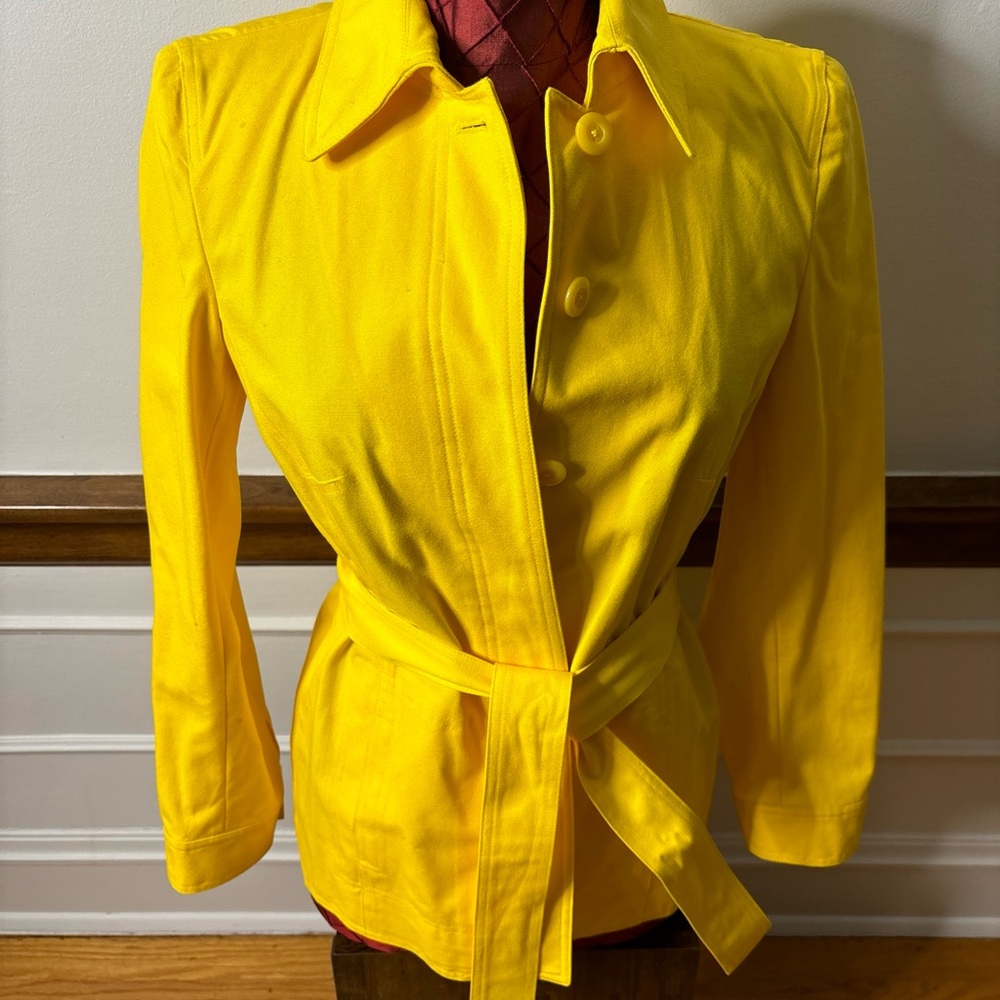 Bright Yellow Belted Jacket